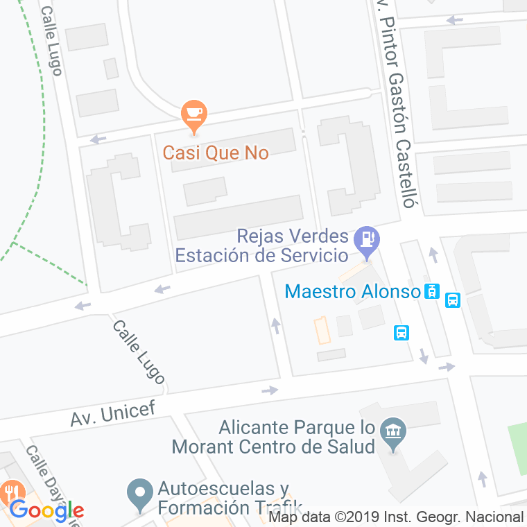 Código Postal calle Poeta Pedro Salinas en Alacant/Alicante