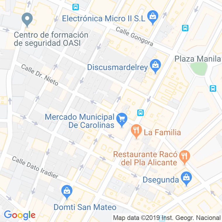 Código Postal calle Doctor Nieto   (Impares Del 1 Al 39)  (Pares Del 2 Al 34) en Alacant/Alicante