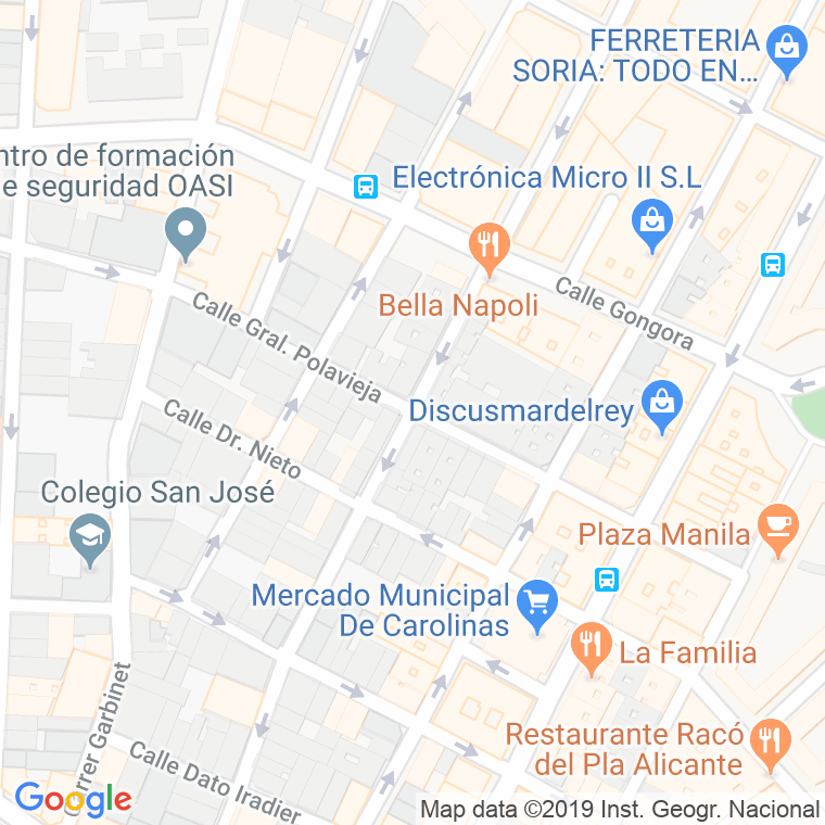 Código Postal calle General Polavieja   (Impares Del 1 Al 29)  (Pares Del 2 Al 32) en Alacant/Alicante
