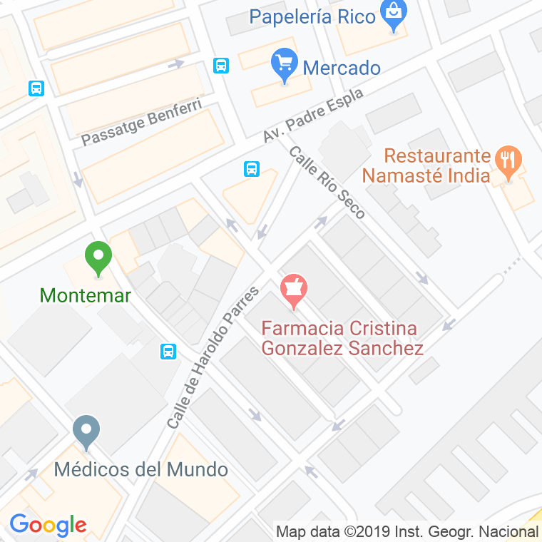 Código Postal calle Inmaculada Del Pla en Alacant/Alicante