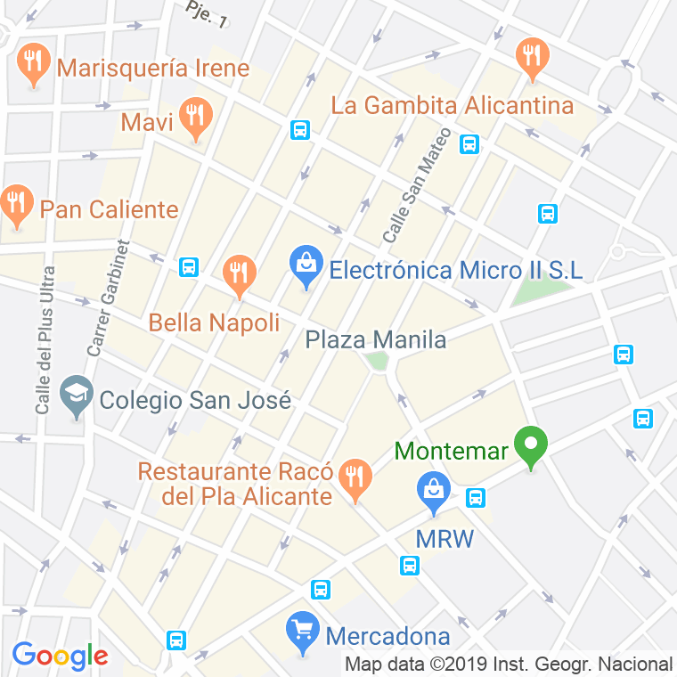 Código Postal calle San Mateo   (Pares Del 2 Al Final) en Alacant/Alicante
