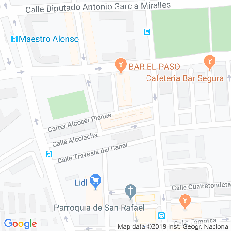 Código Postal calle Almudaina en Alacant/Alicante