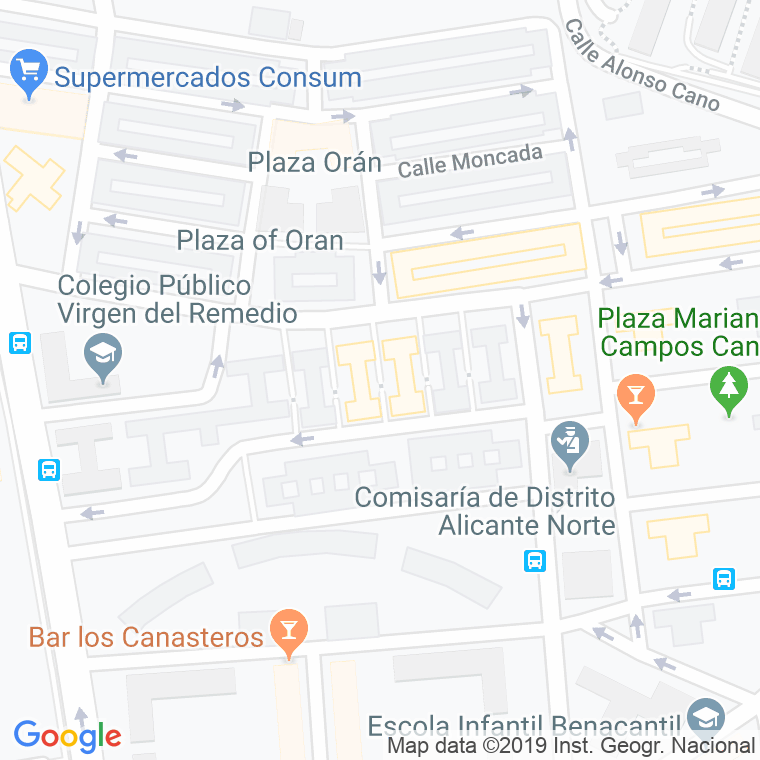 Código Postal calle Colonizacion, pasaje en Alacant/Alicante