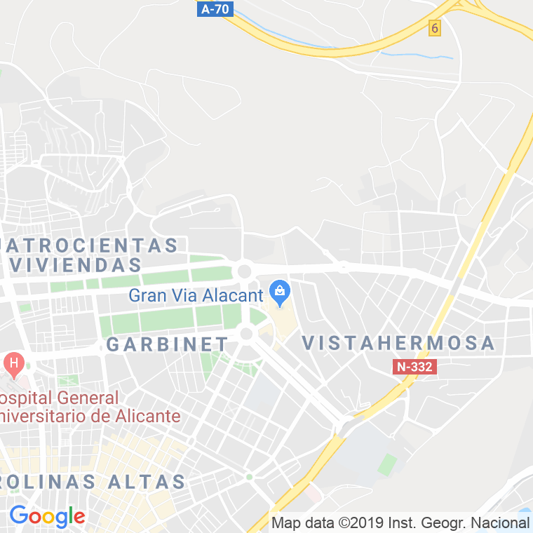 Código Postal calle Antonio Ramos Carratala, avenida en Alacant/Alicante