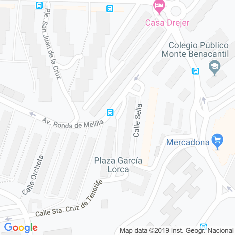 Código Postal calle Benichembla en Alacant/Alicante