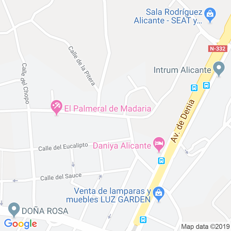 Código Postal calle Encina, La en Alacant/Alicante