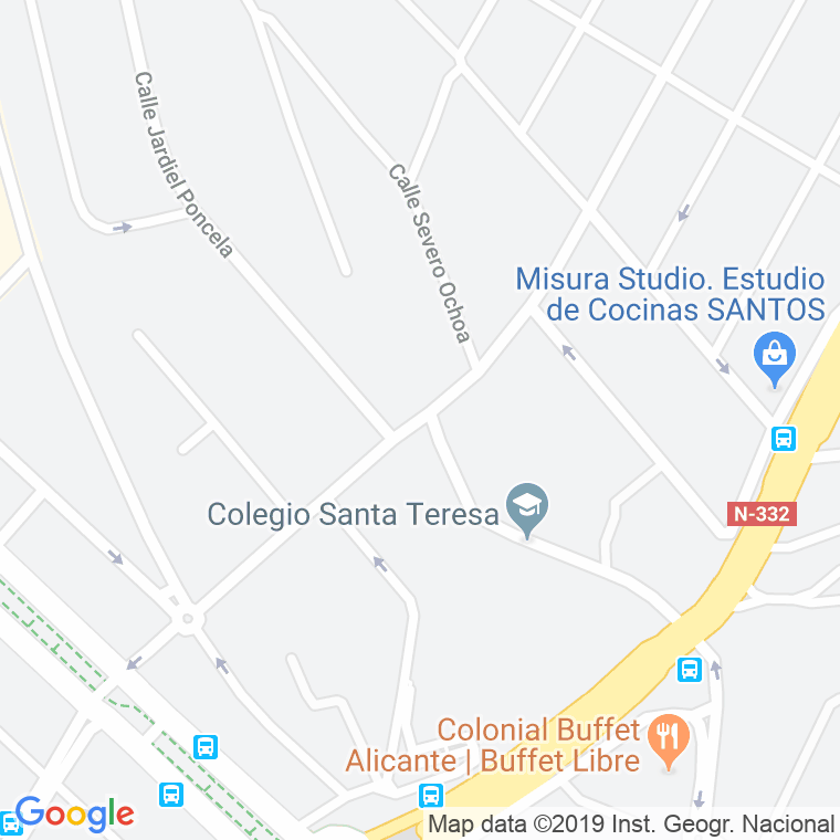 Código Postal calle Hermanos Alvarez Quintero, prolongacion en Alacant/Alicante