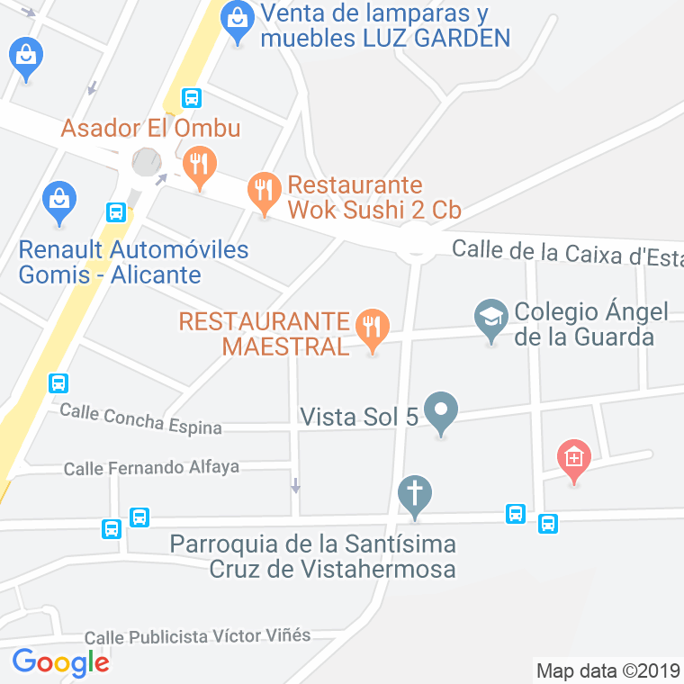 Código Postal calle Andalucia en Alacant/Alicante