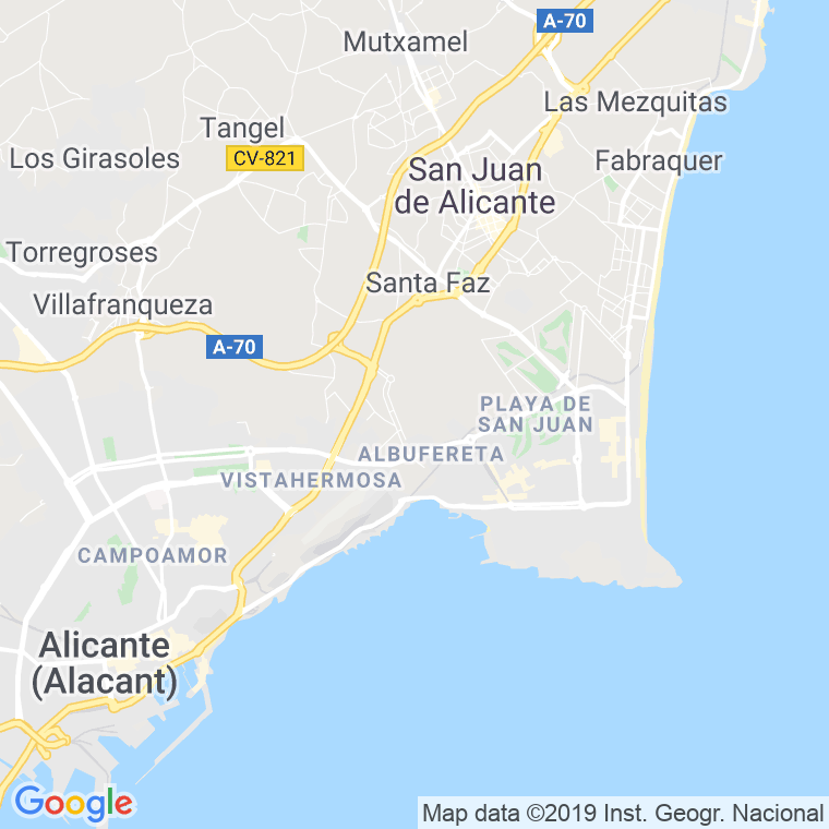 Código Postal calle Conde De Orgaz en Alacant/Alicante