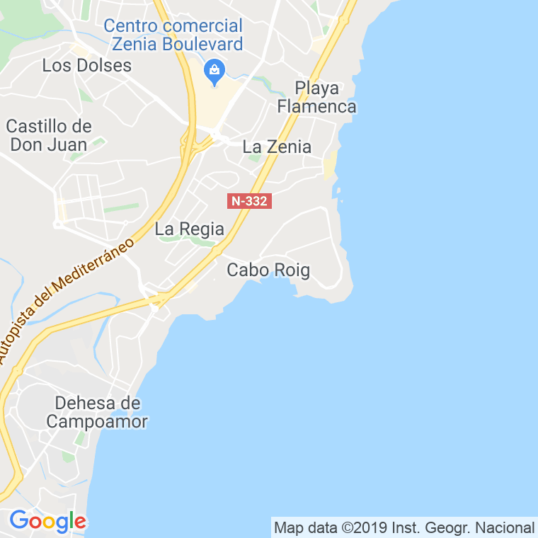 Código Postal de Cabo Roig en Alicante