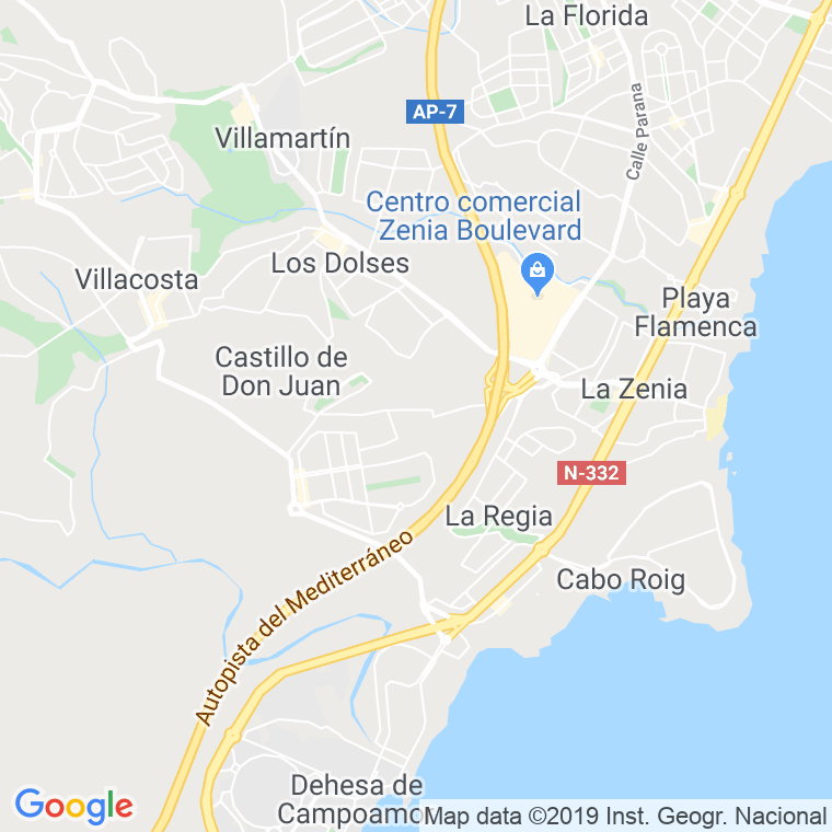 Código Postal de Monte Zenia en Alicante