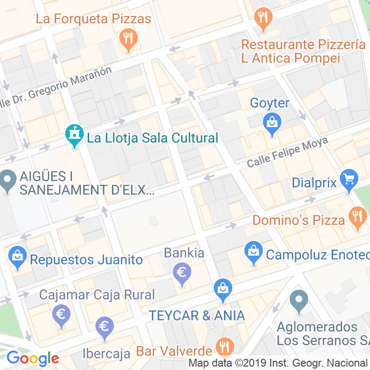 Código Postal calle Manuel Garrigos Alberola en Elx/Elche