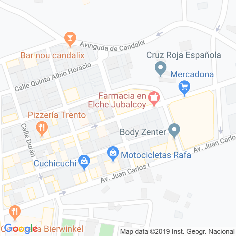 Código Postal calle Marcelino Coquillat en Elx/Elche