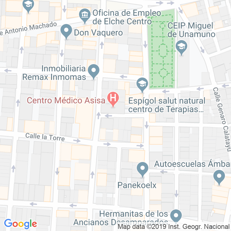 Código Postal calle Jose Santos Orts en Elx/Elche