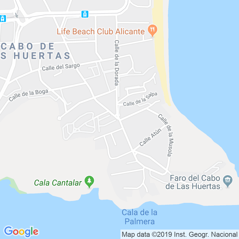 Código Postal calle Faro, Del, camino en Alacant/Alicante
