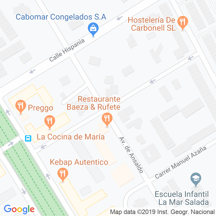 Código Postal calle Galia en Alacant/Alicante