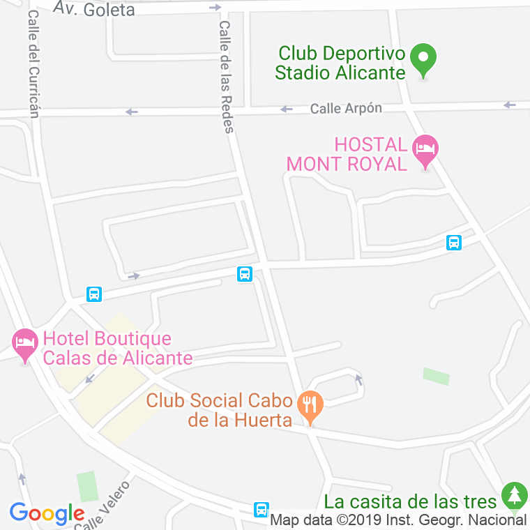 Código Postal calle Palangre en Alacant/Alicante
