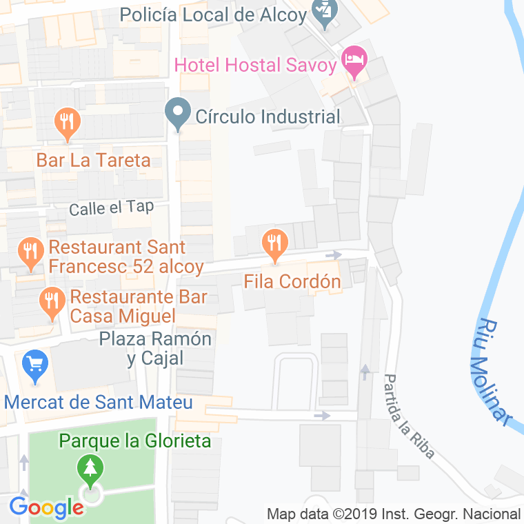 Código Postal calle Cordeta, La en Alcoi/Alcoy
