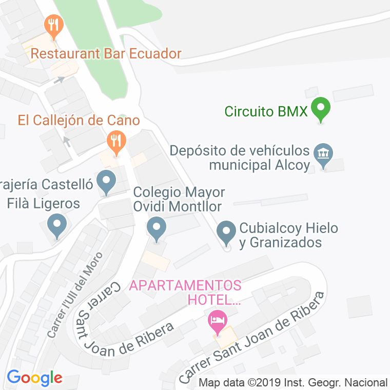 Código Postal calle Penaguila en Alcoi/Alcoy
