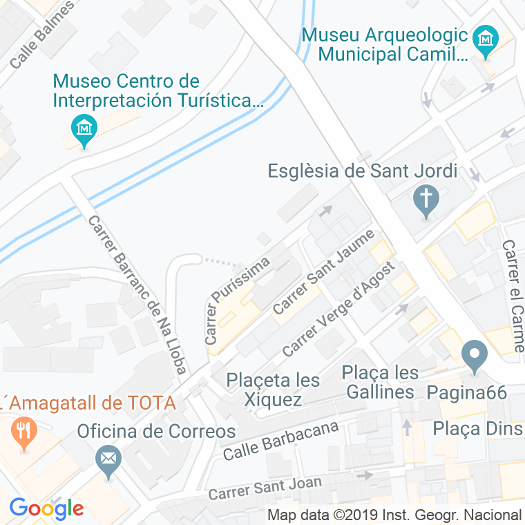 Código Postal calle Purissima en Alcoi/Alcoy