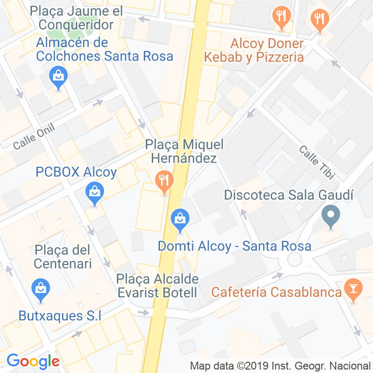 Código Postal calle Miguel Hernandez en Alcoi/Alcoy