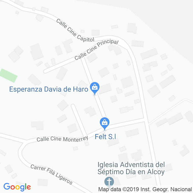Código Postal calle Cine Avenida en Alcoi/Alcoy