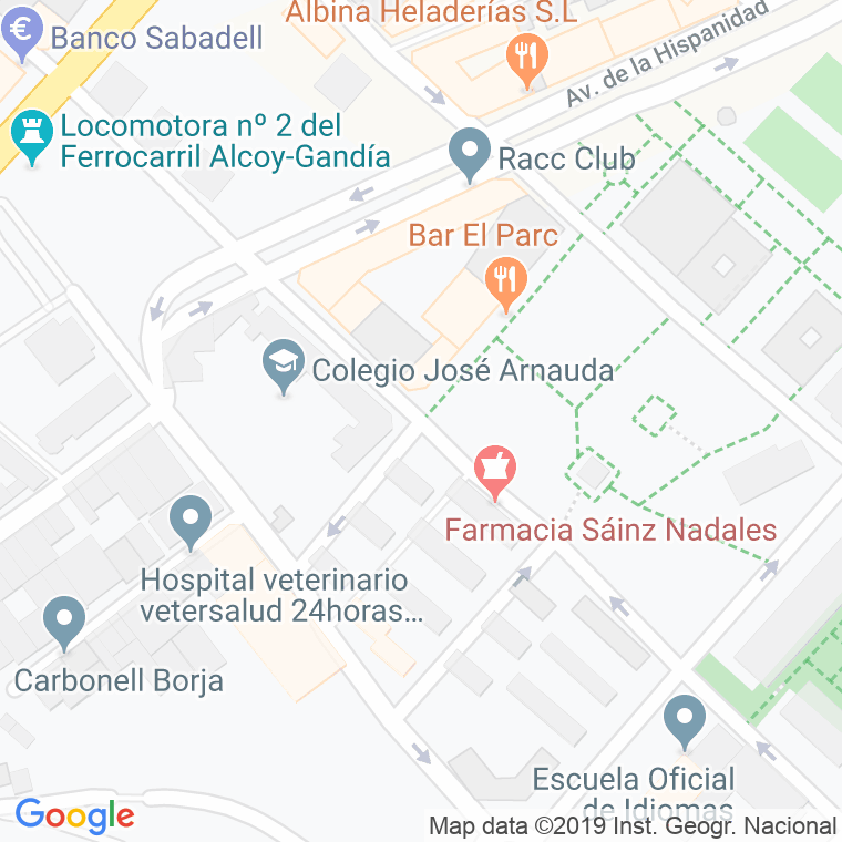 Código Postal calle Jaume Roig en Alcoi/Alcoy