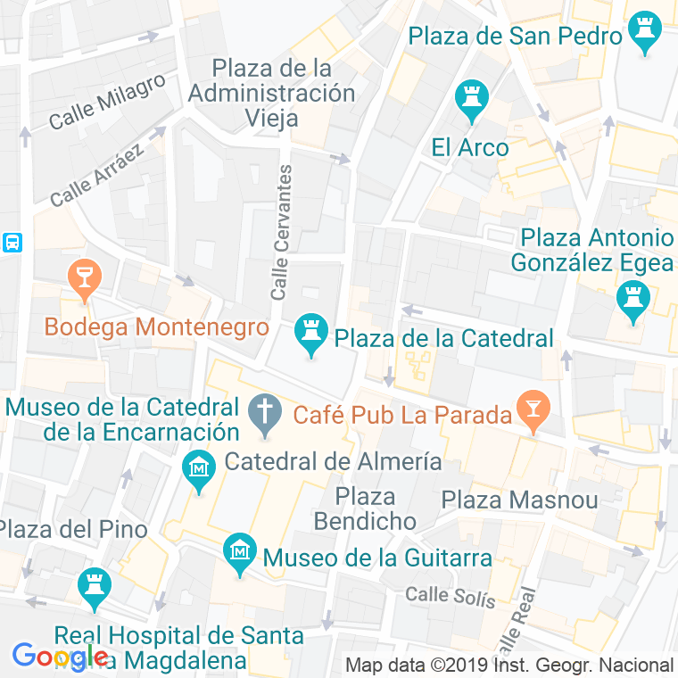 Código Postal calle Catedral, De La, plaza en Almería