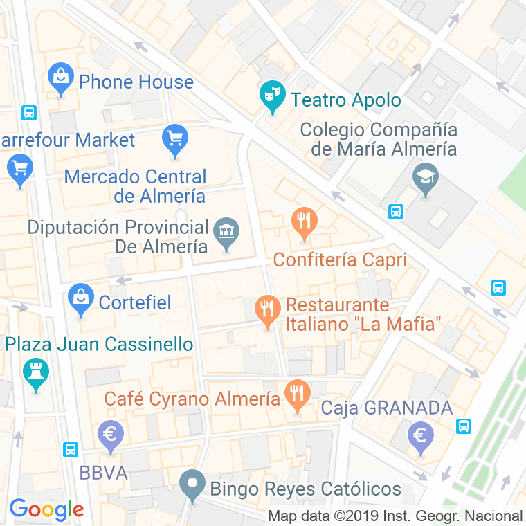 Código Postal calle Garcia Alix en Almería