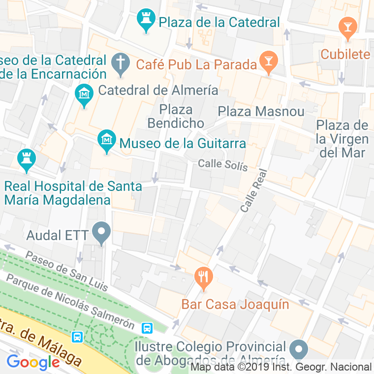 Código Postal calle Braulio Moreno en Almería