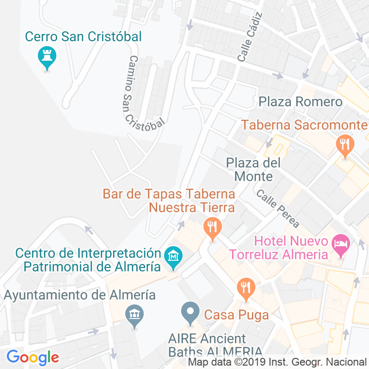 Código Postal calle Belluga, plaza en Almería