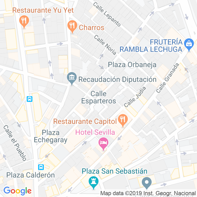 Código Postal calle Esparteros en Almería