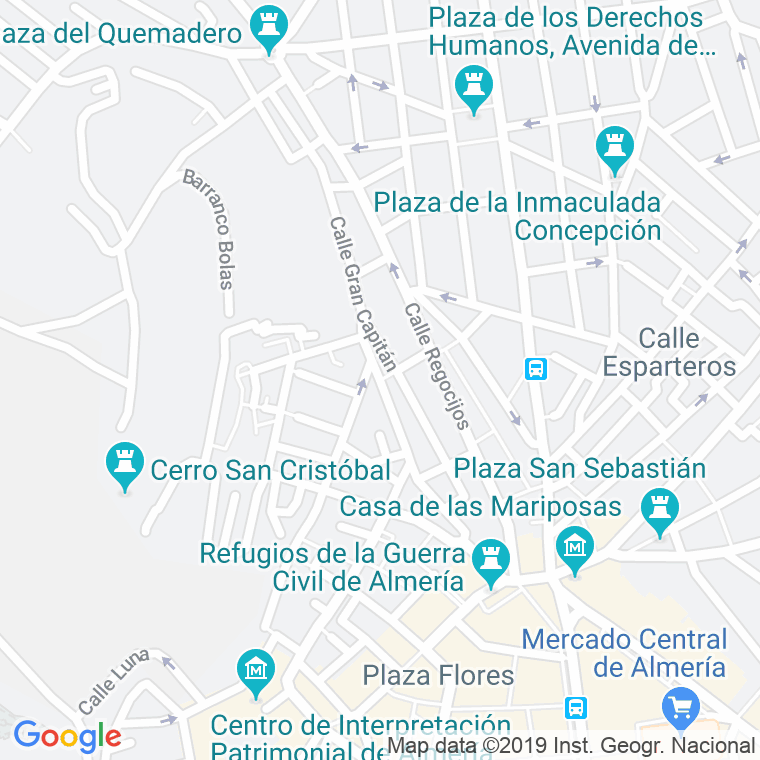 Código Postal calle Federico De Castro en Almería