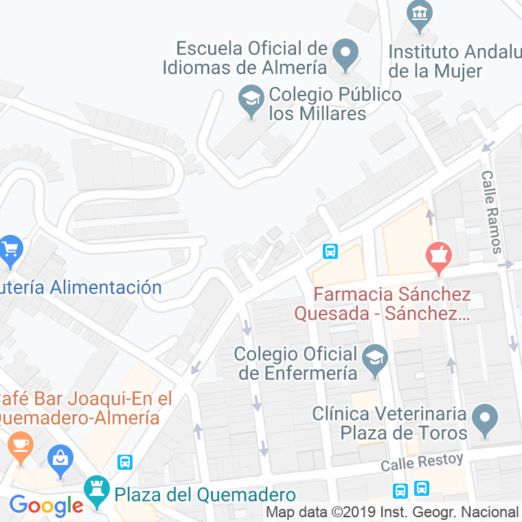 Código Postal calle Hoyo Coheteros en Almería