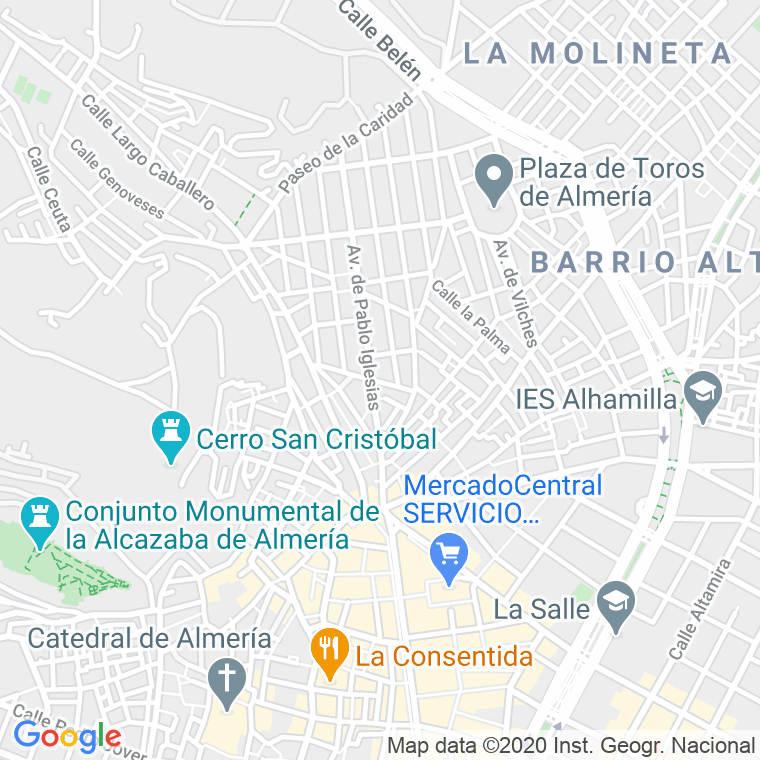 Código Postal calle Mario Benedetti en Almería