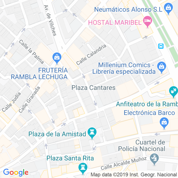 Código Postal calle Cantares, plaza en Almería