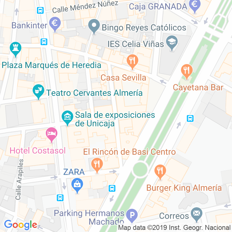 Código Postal calle Marques De Comillas en Almería