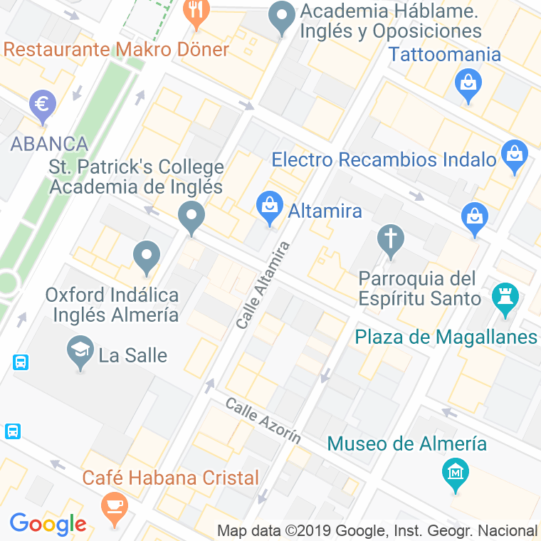 Código Postal calle Doctor Gimenez Cangargüelles en Almería