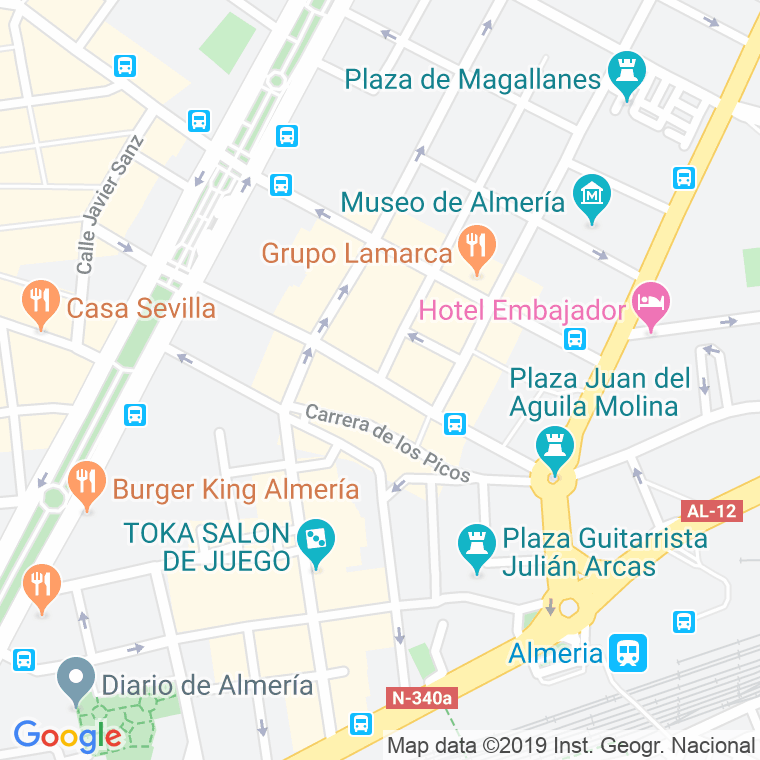 Código Postal calle Estacion, De La, avenida en Almería
