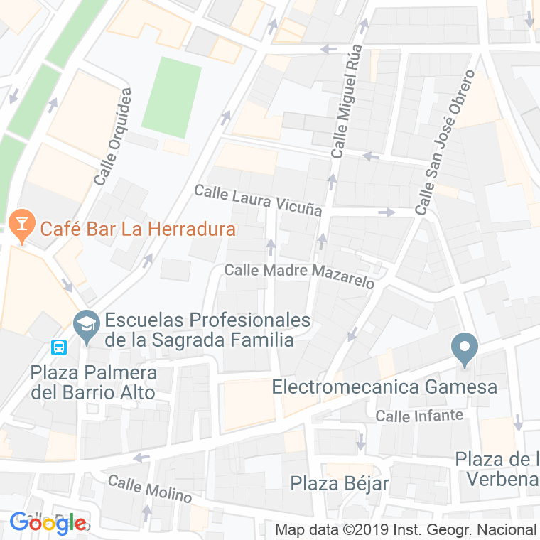 Código Postal calle Madre Mazarelo en Almería