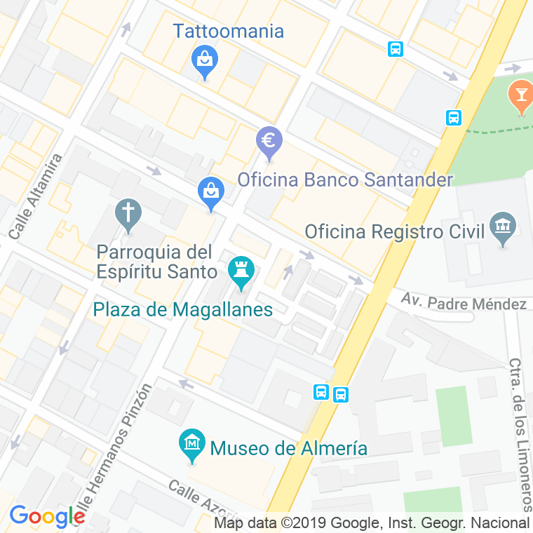 Código Postal calle Nuñez De Balboa en Almería
