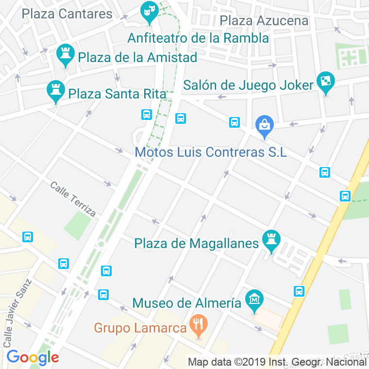 Código Postal calle Padre Juan Aguilar en Almería