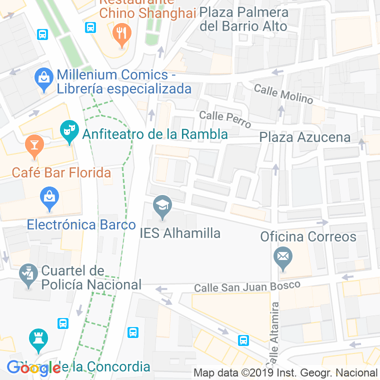 Código Postal calle Pintor Martinez Abades en Almería
