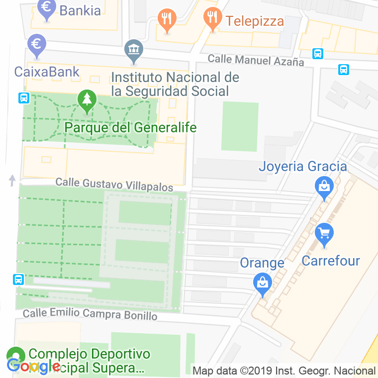 Código Postal calle Luis Vives en Almería
