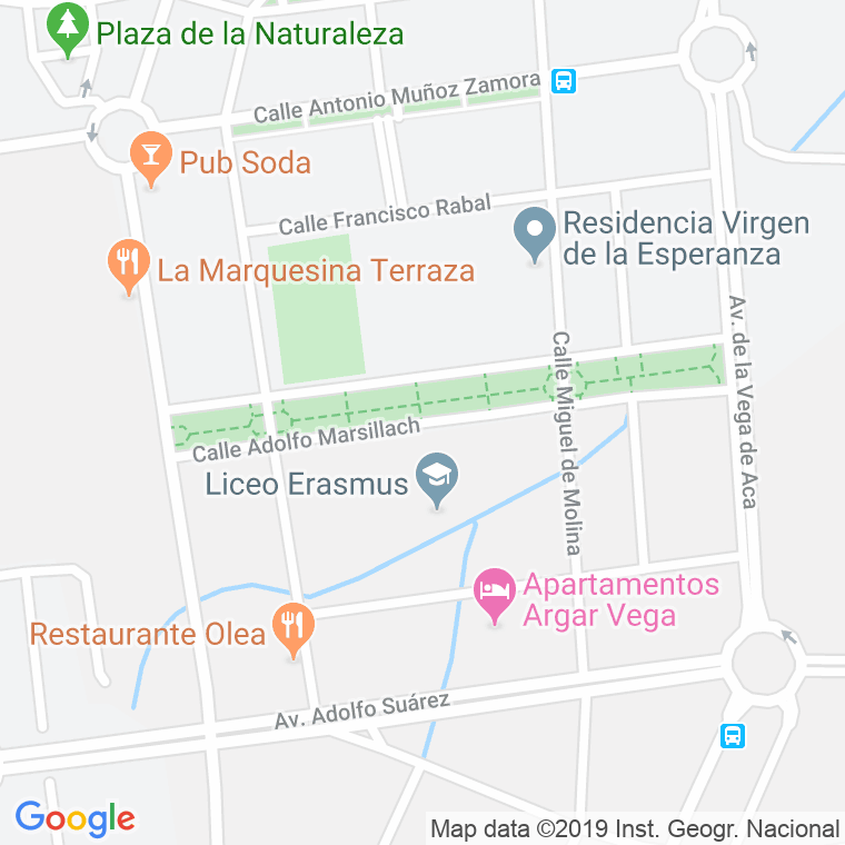 Código Postal calle Adolfo Marsillac en Almería