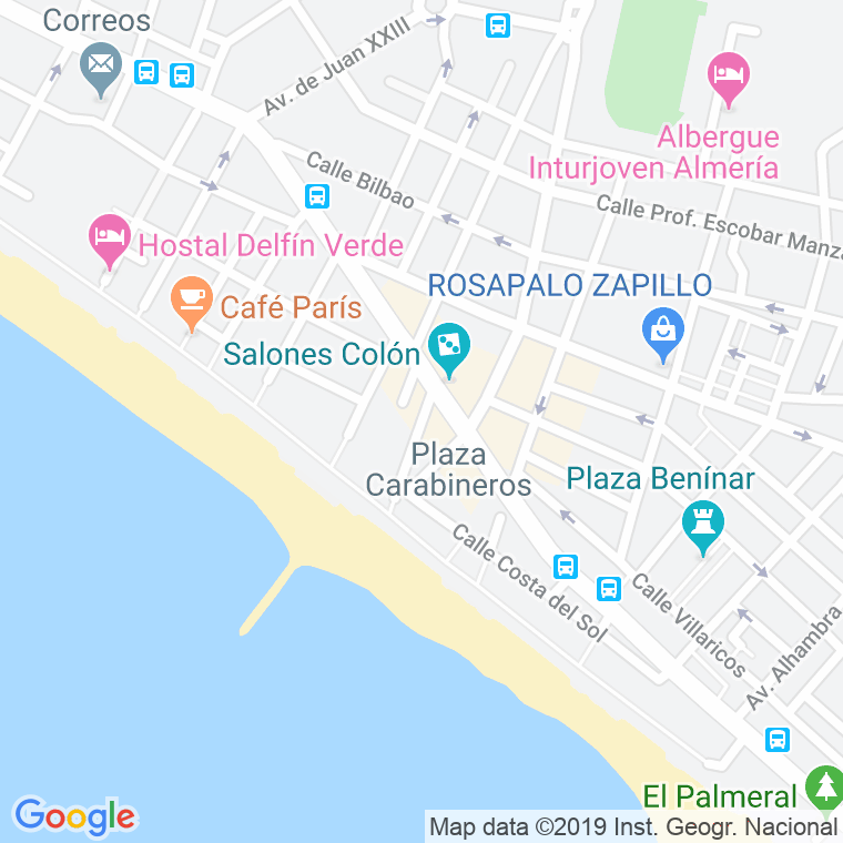 Código Postal calle Antonio Atienza en Almería