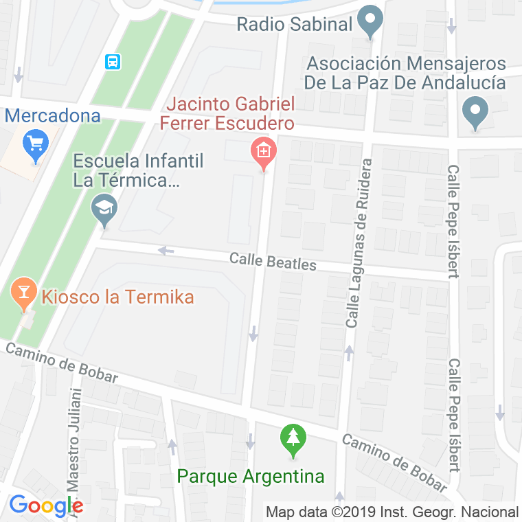 Código Postal calle Beatles en Almería