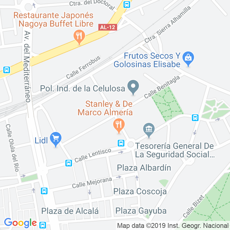 Código Postal calle Benitagla en Almería