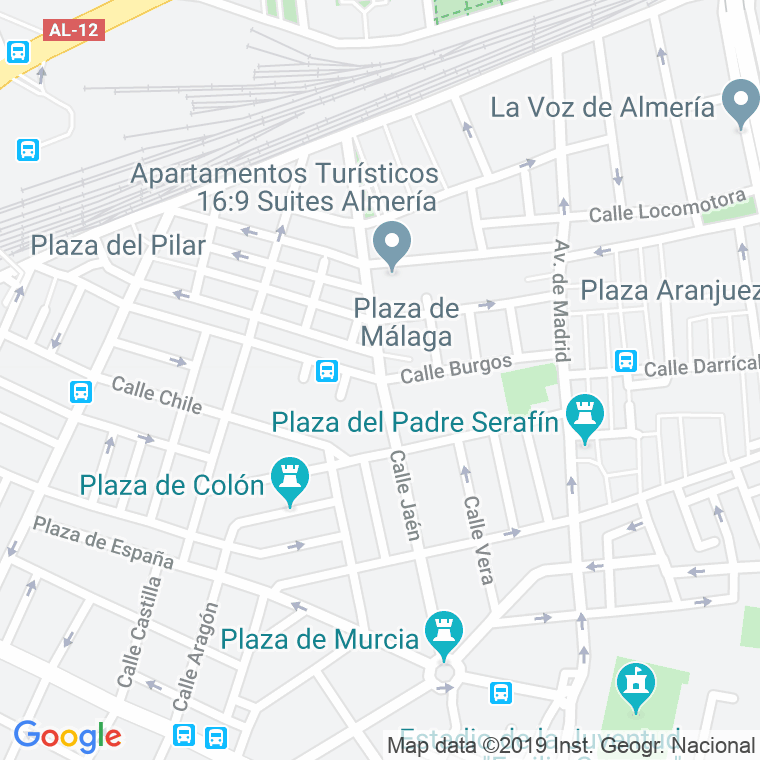 Código Postal calle Burgos en Almería