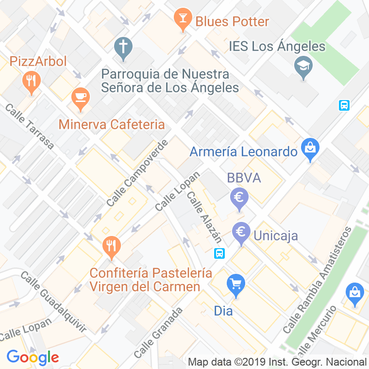 Código Postal calle Alazan en Almería